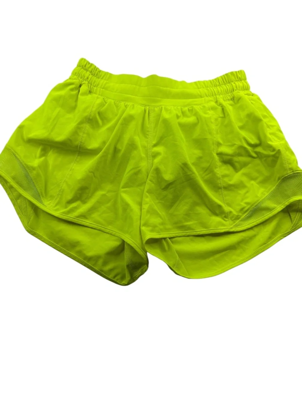 Lululemon Hotty Hot Short II Long 4” Run Shorts Lime Pop